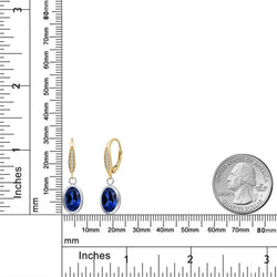Earrings in 925 Sterling Silver and 10K Yellow Gold