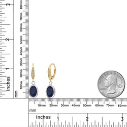Earrings in 925 Sterling Silver and 10K Yellow Gold