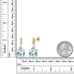 Earrings in 925 Sterling Silver and 10K Yellow Gold