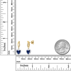 Earrings in 925 Sterling Silver and 10K Yellow Gold