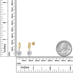 Earrings in 925 Sterling Silver and 10K Yellow Gold