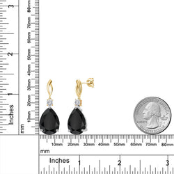 Earrings in 925 Sterling Silver and 10K Yellow Gold