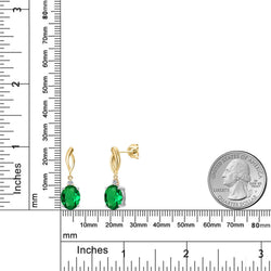 Earrings in 925 Sterling Silver and 10K Yellow Gold