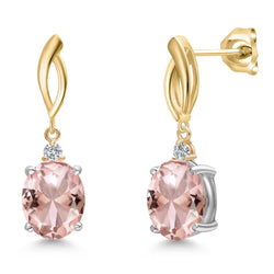 Earrings in 925 Sterling Silver and 10K Yellow Gold