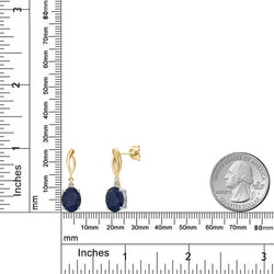 Earrings in 925 Sterling Silver and 10K Yellow Gold