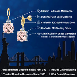 Earrings in 925 Sterling Silver and 10K Yellow Gold