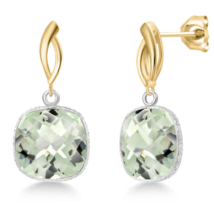 Earrings in 925 Sterling Silver and 10K Yellow Gold