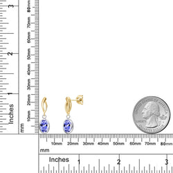 Earrings in 925 Sterling Silver and 10K Yellow Gold