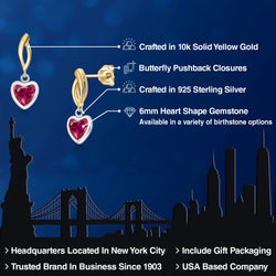 Earrings in 925 Sterling Silver and 10K Yellow Gold