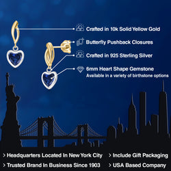 Earrings in 925 Sterling Silver and 10K Yellow Gold