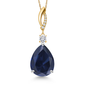 Pendant in 925 Sterling Silver and 10K Yellow Gold