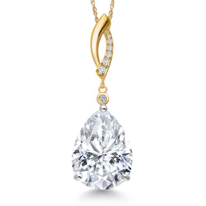 Pendant in 925 Sterling Silver and 10K Yellow Gold