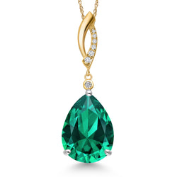 Pendant in 925 Sterling Silver and 10K Yellow Gold