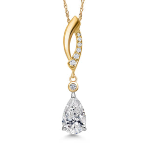 Pendant in 925 Sterling Silver and 10K Yellow Gold