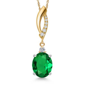 Pendant in 925 Sterling Silver and 10K Yellow Gold