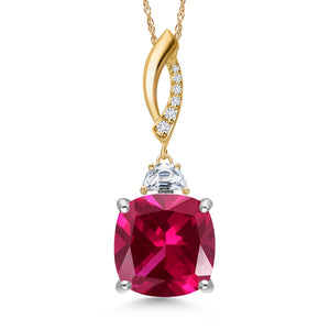 Pendant in 925 Sterling Silver and 10K Yellow Gold