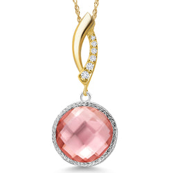 Pendant in 925 Sterling Silver and 10K Yellow Gold