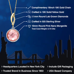 Pendant in 925 Sterling Silver and 10K Yellow Gold