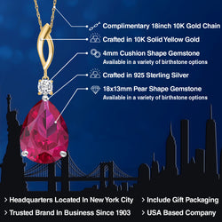 Pendant in 925 Sterling Silver and 10K Yellow Gold