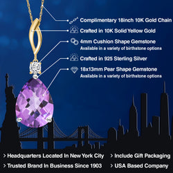 Pendant in 925 Sterling Silver and 10K Yellow Gold