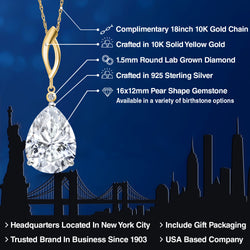 Pendant in 925 Sterling Silver and 10K Yellow Gold