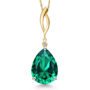 Pendant in 925 Sterling Silver and 10K Yellow Gold