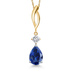 Pendant in 925 Sterling Silver and 10K Yellow Gold
