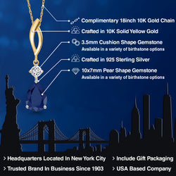 Pendant in 925 Sterling Silver and 10K Yellow Gold