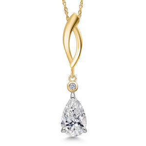 Pendant in 925 Sterling Silver and 10K Yellow Gold