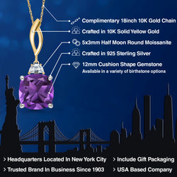 Pendant in 925 Sterling Silver and 10K Yellow Gold
