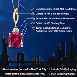 Pendant in 925 Sterling Silver and 10K Yellow Gold