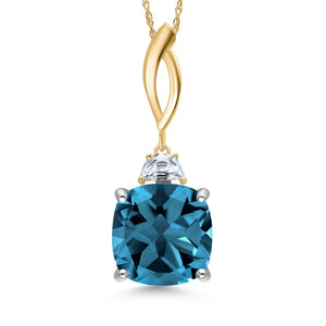 Pendant in 925 Sterling Silver and 10K Yellow Gold