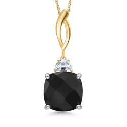 Pendant in 925 Sterling Silver and 10K Yellow Gold