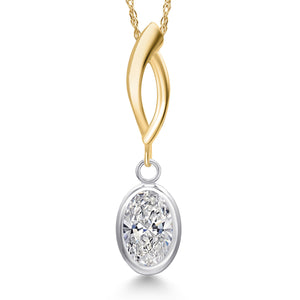 Pendant in 925 Sterling Silver and 10K Yellow Gold