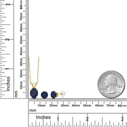Pendant Earrings Set in 14K Yellow Gold