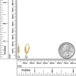 Earrings in 925 Sterling Silver and 10K Yellow Gold
