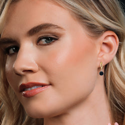 Earrings in 925 Sterling Silver and 10K Yellow Gold