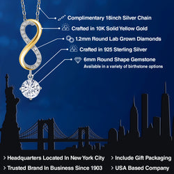 Pendant in 925 Sterling Silver and 10K Yellow Gold