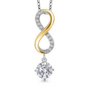Pendant in 925 Sterling Silver and 10K Yellow Gold