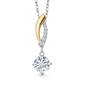 Pendant in 925 Sterling Silver and 10K Yellow Gold