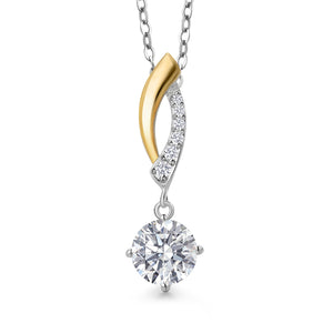 Pendant in 925 Sterling Silver and 10K Yellow Gold