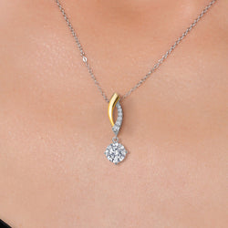Pendant in 925 Sterling Silver and 10K Yellow Gold