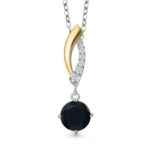 Pendant in 925 Sterling Silver and 10K Yellow Gold