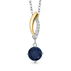 Pendant in 925 Sterling Silver and 10K Yellow Gold