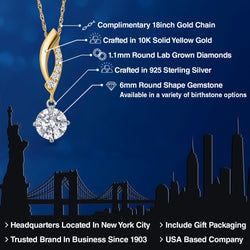 Pendant in 925 Sterling Silver and 10K Yellow Gold