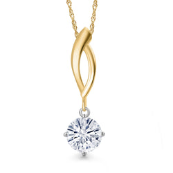 Pendant in 925 Sterling Silver and 10K Yellow Gold