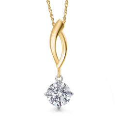 Pendant in 925 Sterling Silver and 10K Yellow Gold
