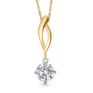 Pendant in 925 Sterling Silver and 10K Yellow Gold