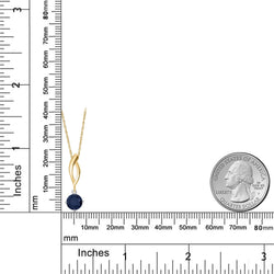 Pendant in 925 Sterling Silver and 10K Yellow Gold