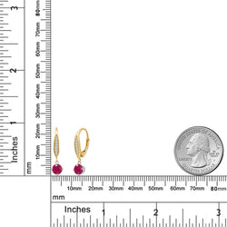 Earrings in 925 Sterling Silver and 10K Yellow Gold